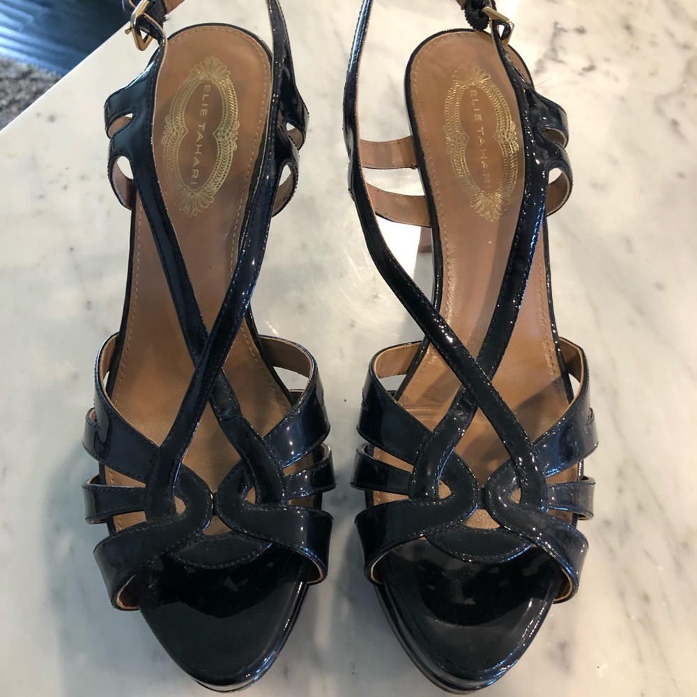 Elie Tahari Black Chaplin Sand Formal Shoes